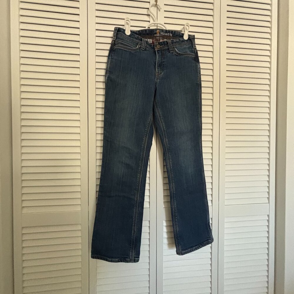 Size 4 Short, Carhartt lined classic bootleg jean.  ( Sale ends 9/1/25 )